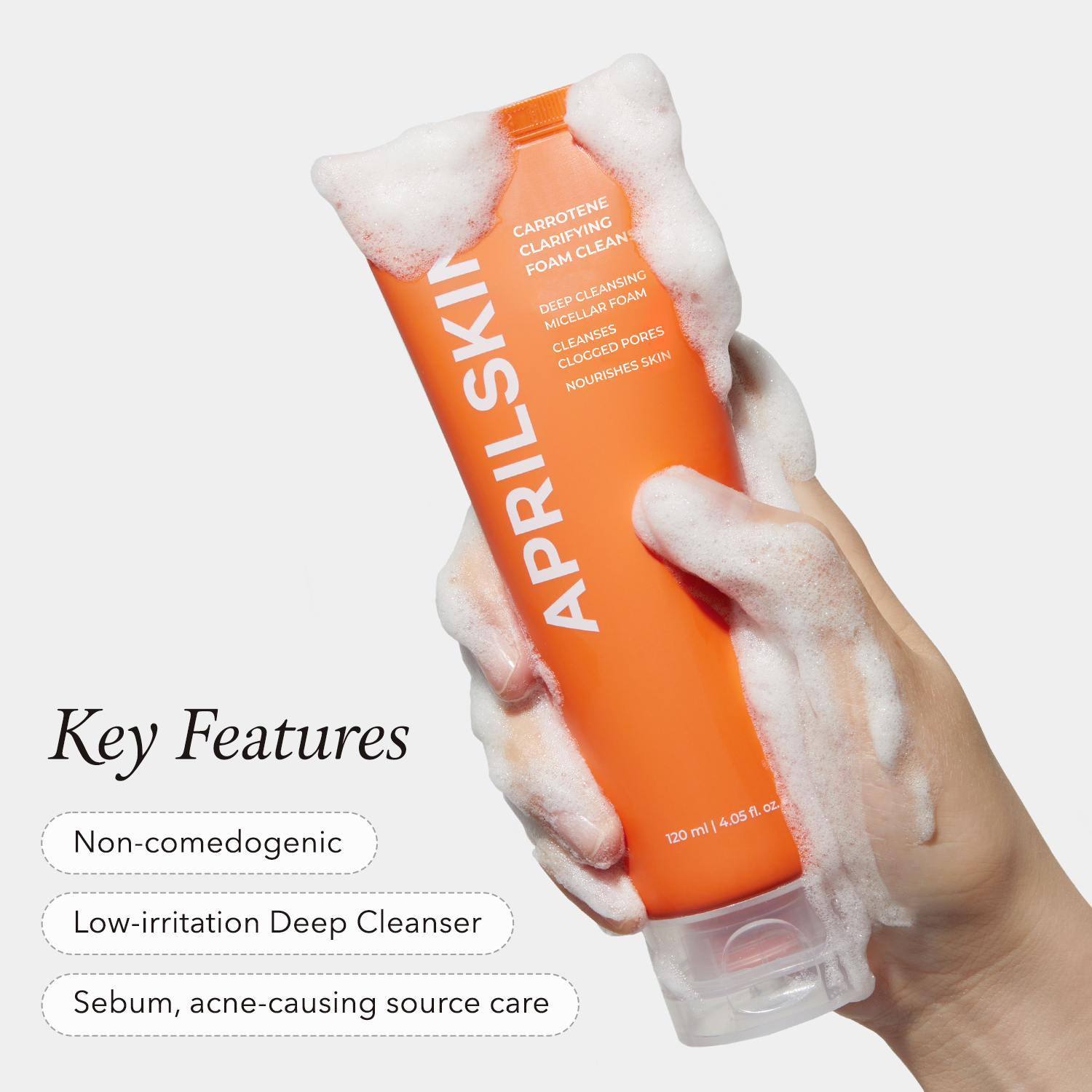 Real Carrotene Foam Cleanser - APRILSKIN SG