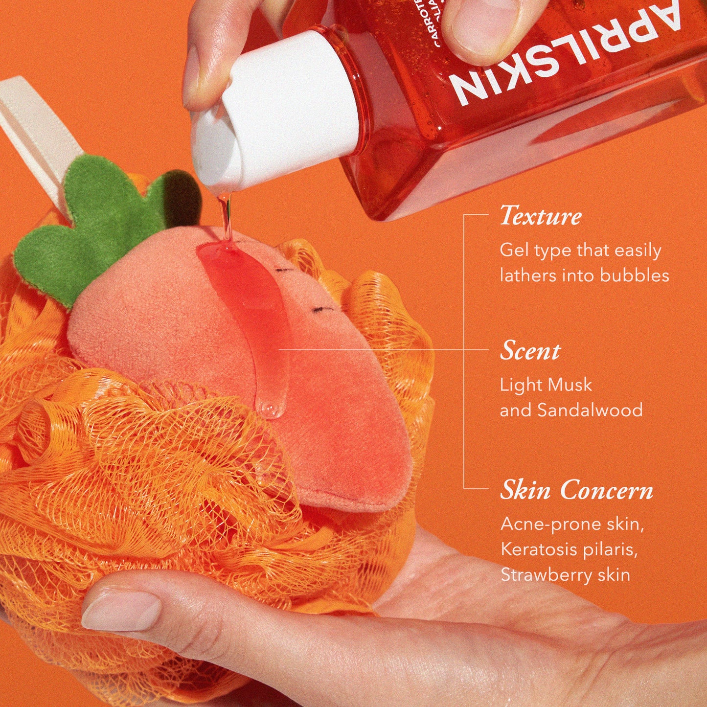 Carrotene IPMP™ Exfoliating Body Wash 300ml - APRILSKIN SG