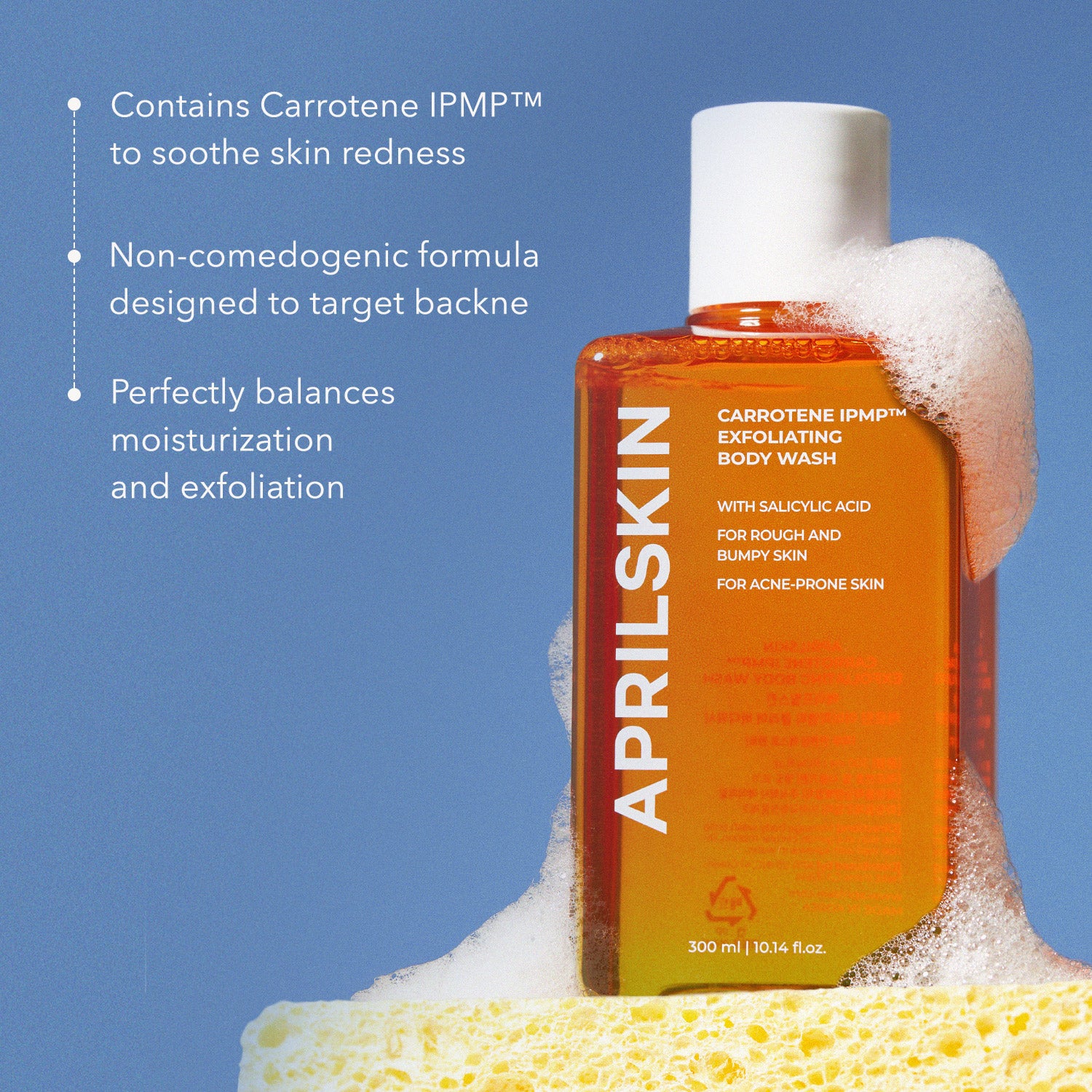 Carrotene IPMP™ Exfoliating Body Wash 300ml - APRILSKIN SG
