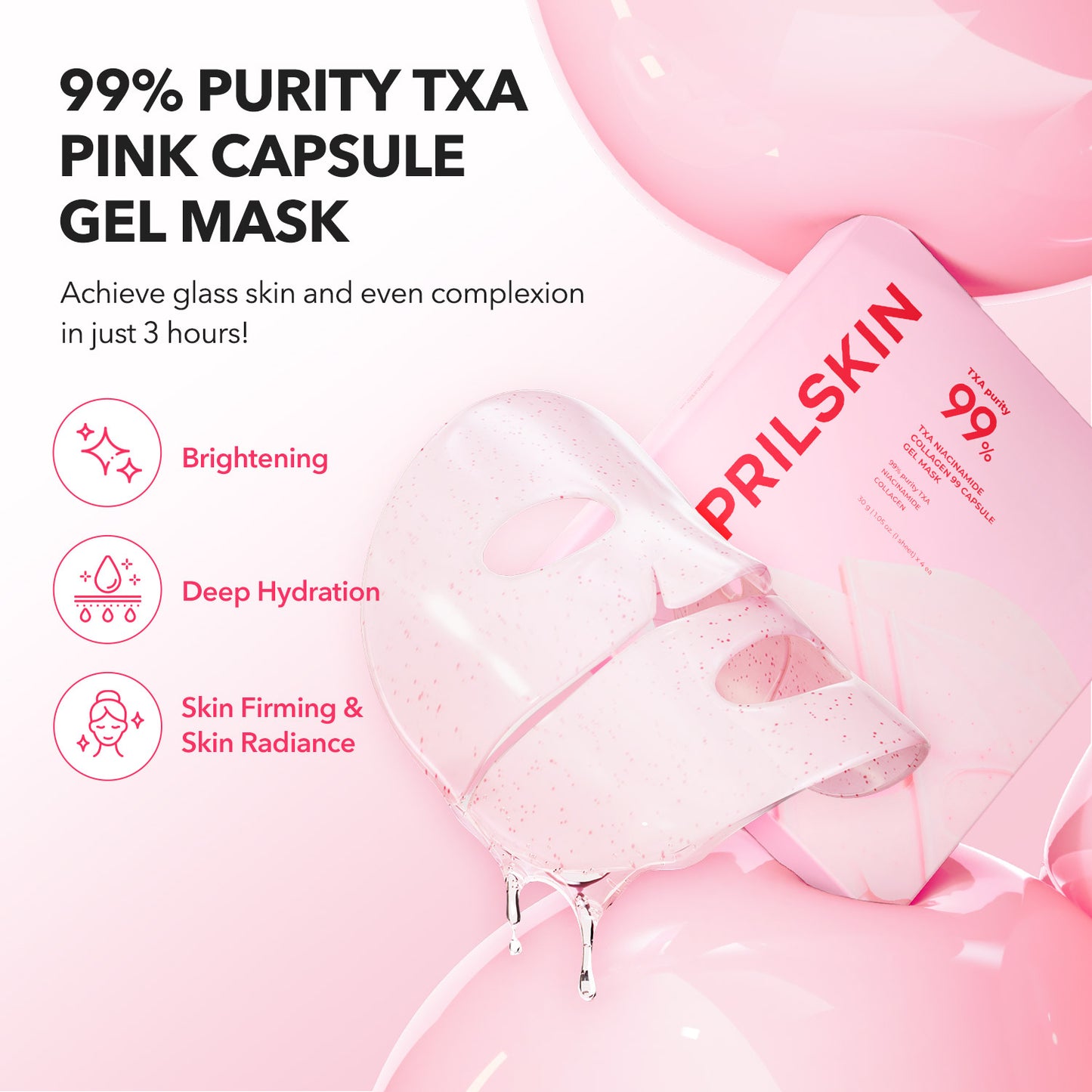TXA Pink Capsule Overnight Gel Mask - APRILSKIN SG