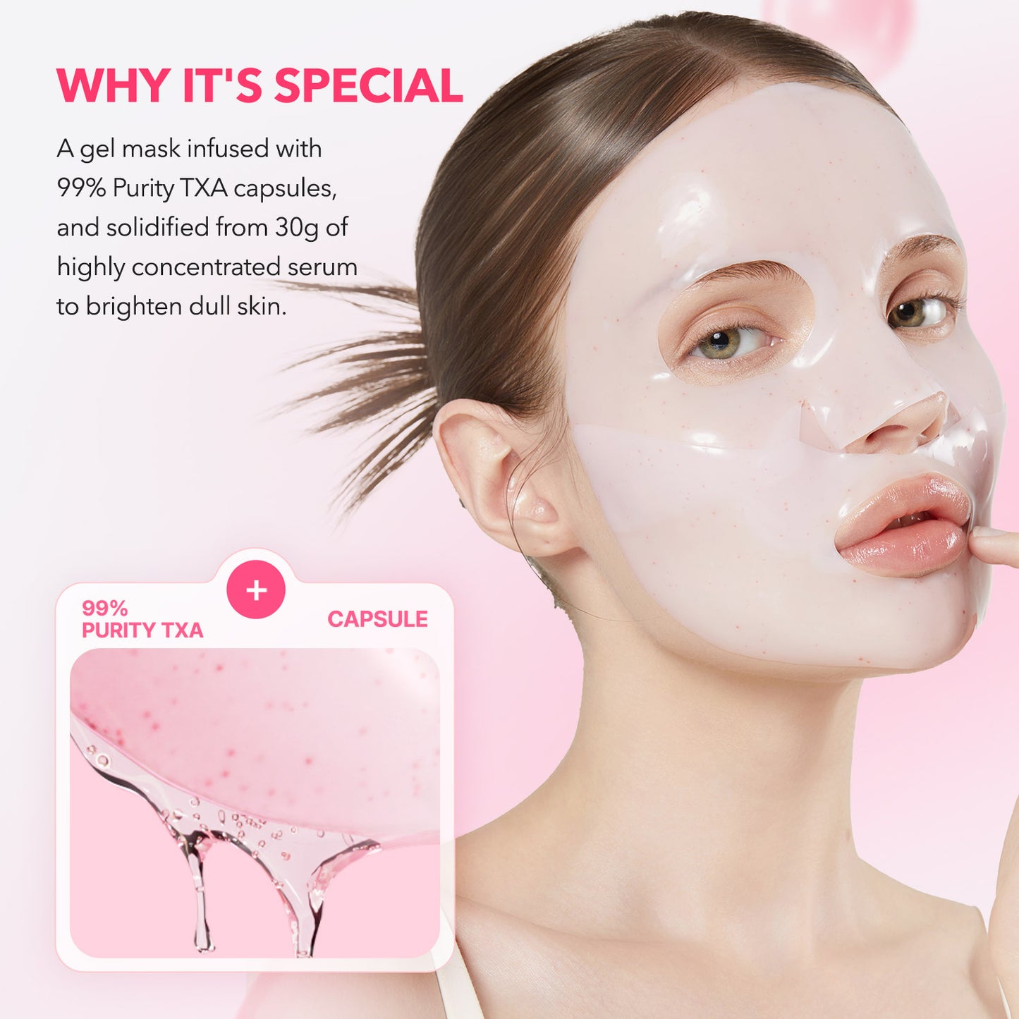TXA Pink Capsule Overnight Gel Mask - APRILSKIN SG