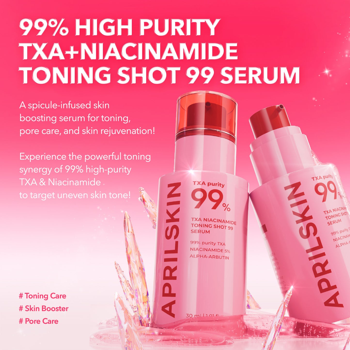 TXA Niacinamide Toning Shot 99 Spicule Serum - APRILSKIN SG