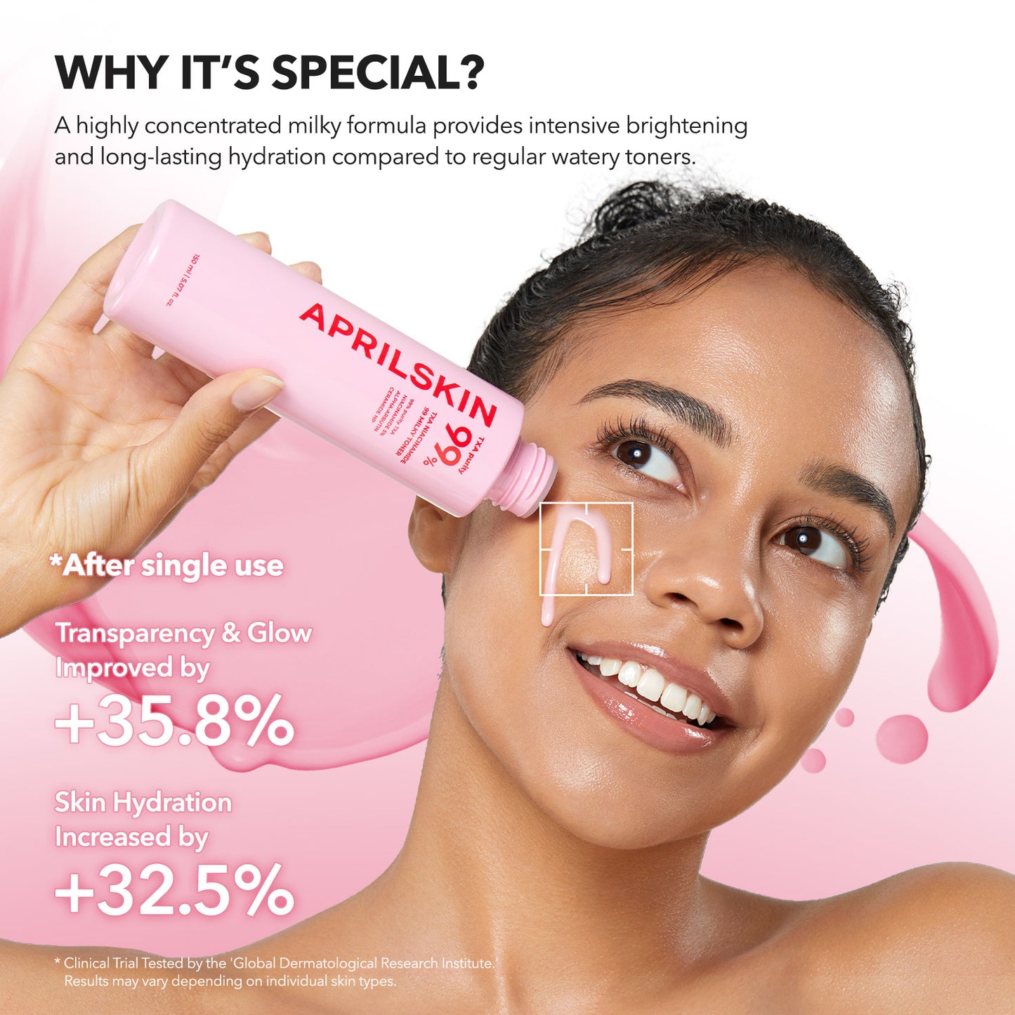 TXA+Niacinamide 99 Pink Milky Toner - APRILSKIN SG