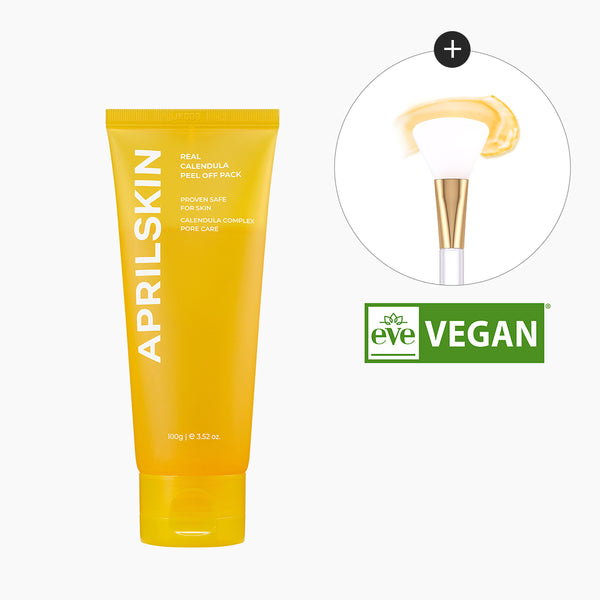 Real Calendula Peel Off Pack+Jelly Brush - APRILSKIN SG